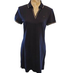 Tommy Hilfiger Navy Blue V-Neck Polo Dress size M